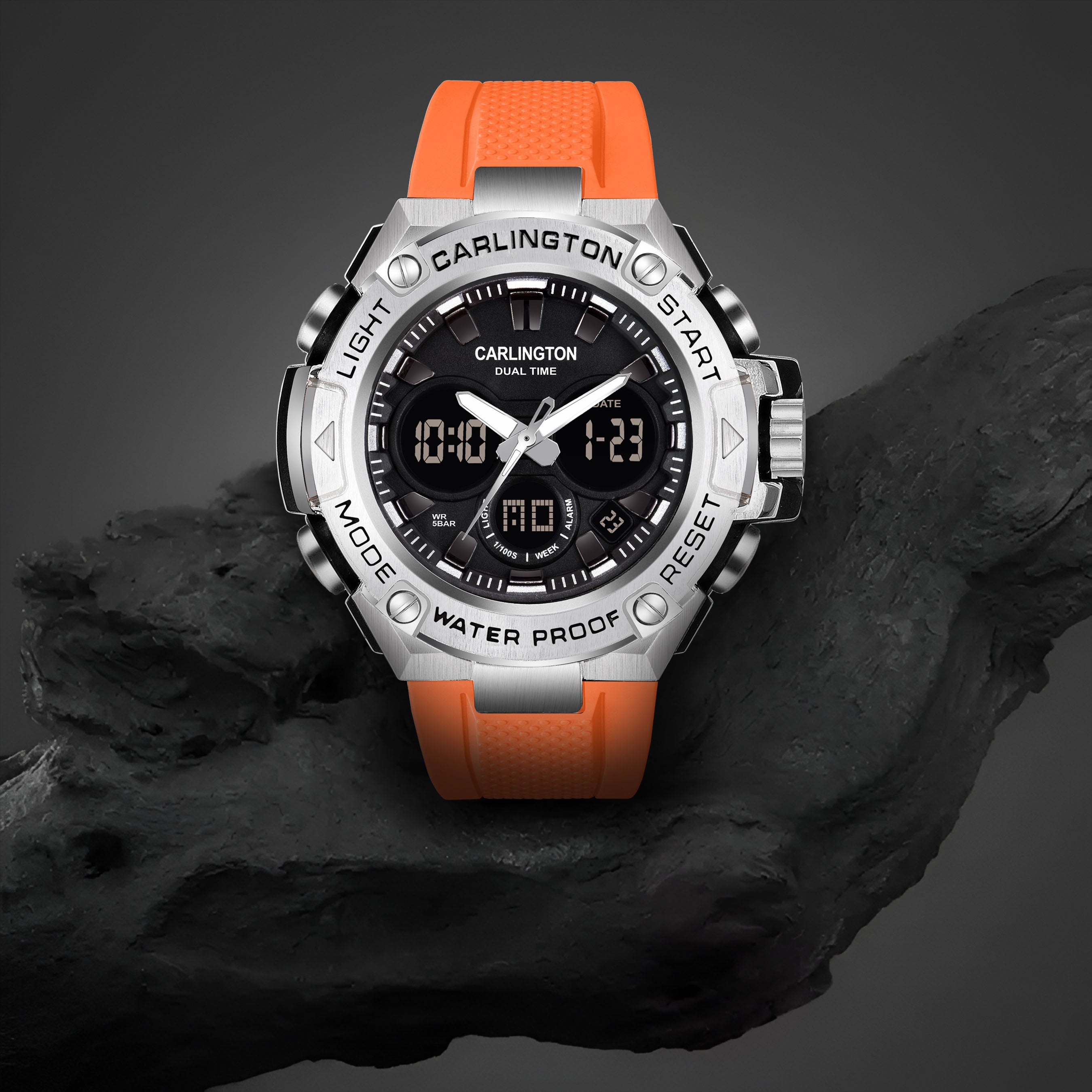 Endurace 9107 Orange Analog Digital Sports Watch