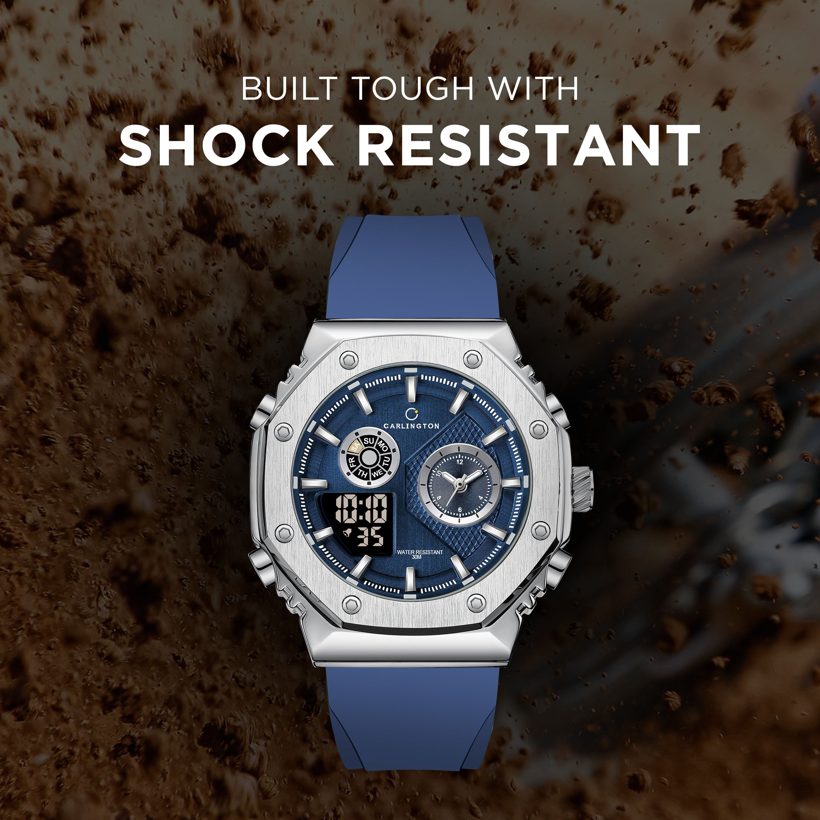 Exclusive 7711 Blue Gents Analog Wrist Watch