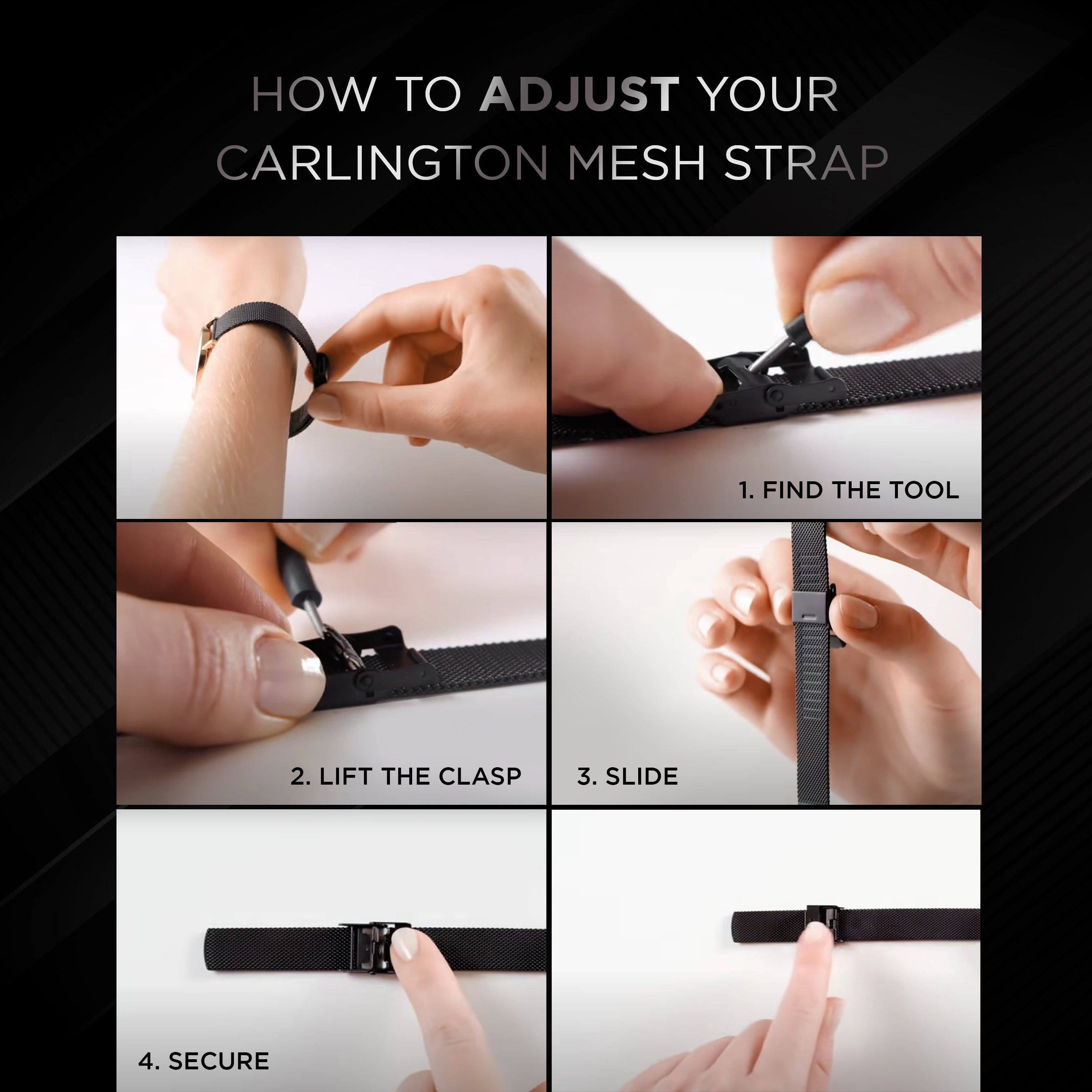 Carlington Elite Ladies Self Adjustable Mesh Strap Water Resistant Analog Watch - For Women CT2007
